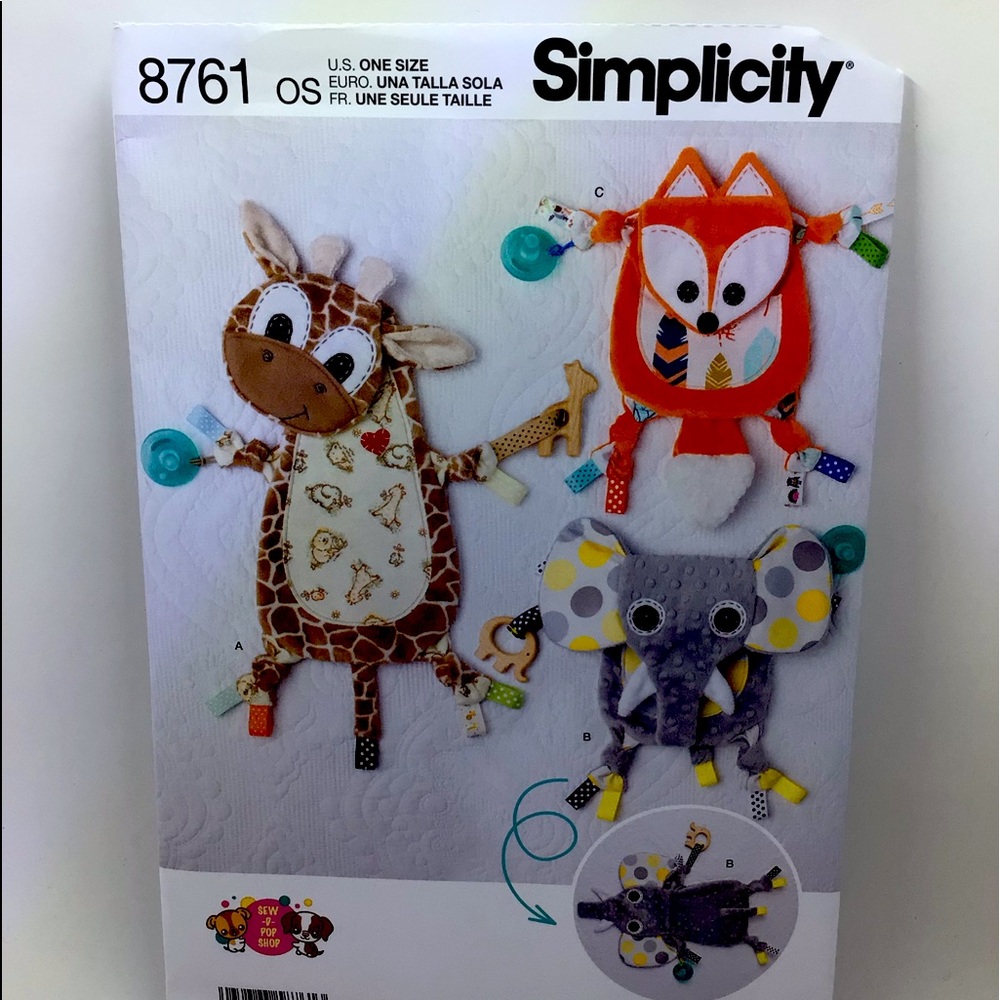 Simplicity Pattern 8761 - Baby Sensory Blankets